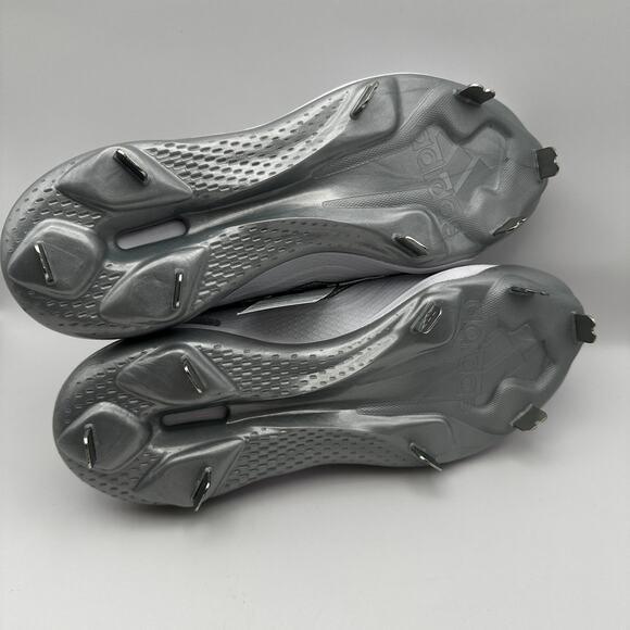 Adidas ID1664 adizero PureHustle 3 Sis B Women sz 9 Metal Baseball Cleat White - Picture 8 of 12